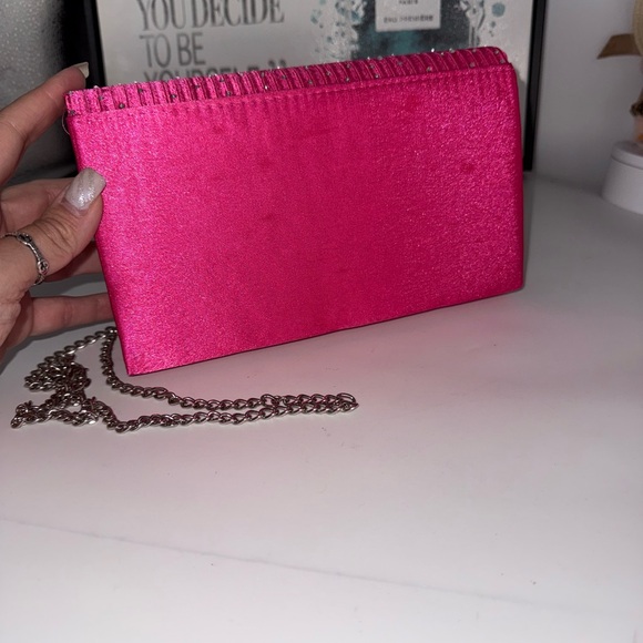 Pink Rhinestone Clutch Bag - Picture 2 of 3